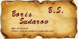 Boris Sudarov vizit kartica